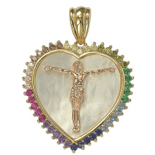 925 Silver 14K 18K Gold Colorful Jesus Pendant Fashion Jewelry